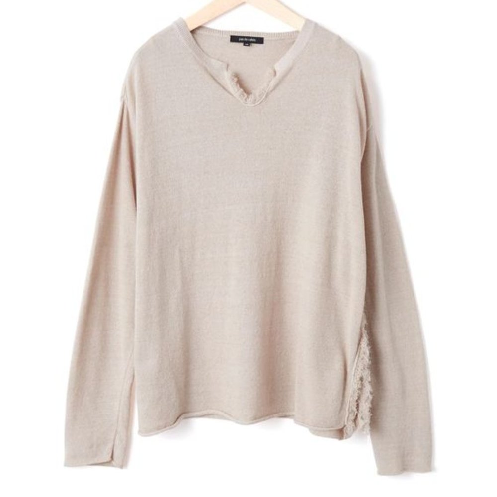 Women's Scoop Neck Lightweight Sweater - Beige